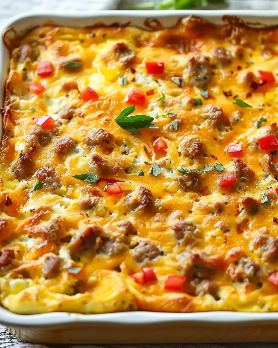 Sausage And Egg Casserole: Easy Recipe with Turkey Bacon Twist