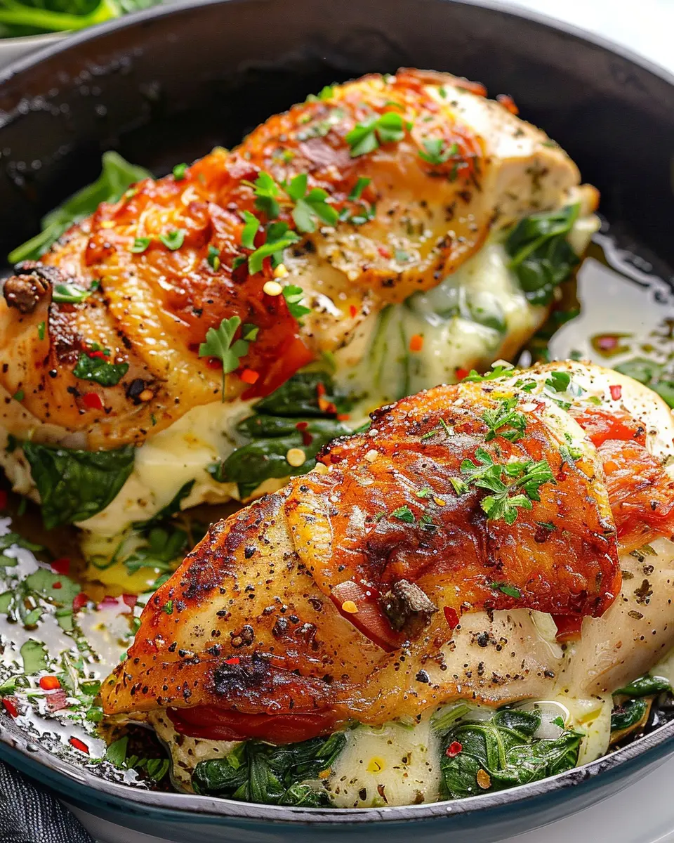 Spinach Stuffed Chicken Breast: Juicy Turkey Bacon Delight for Dinner