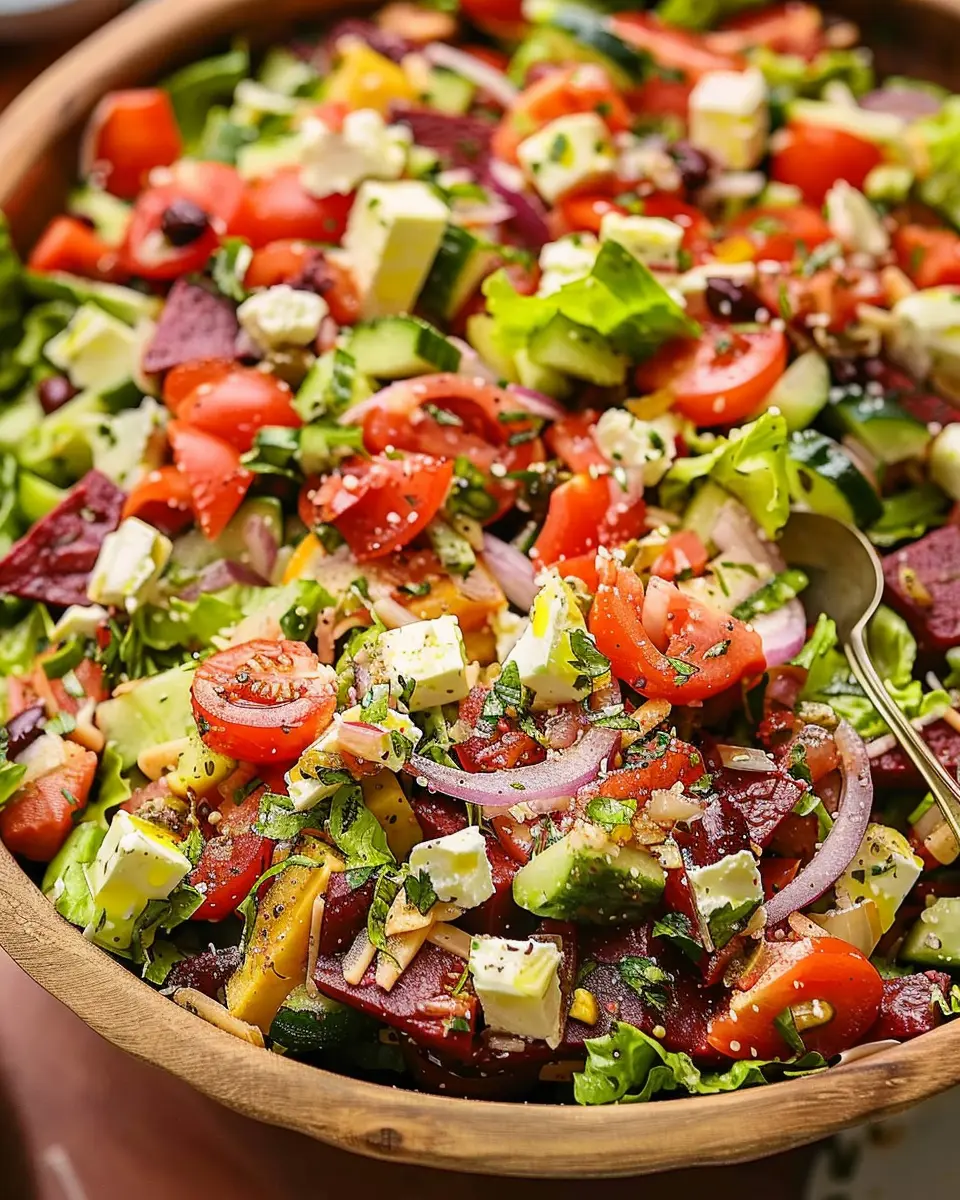 Italian Chopped Salad Recipe: Fresh and Easy with Turkey Bacon