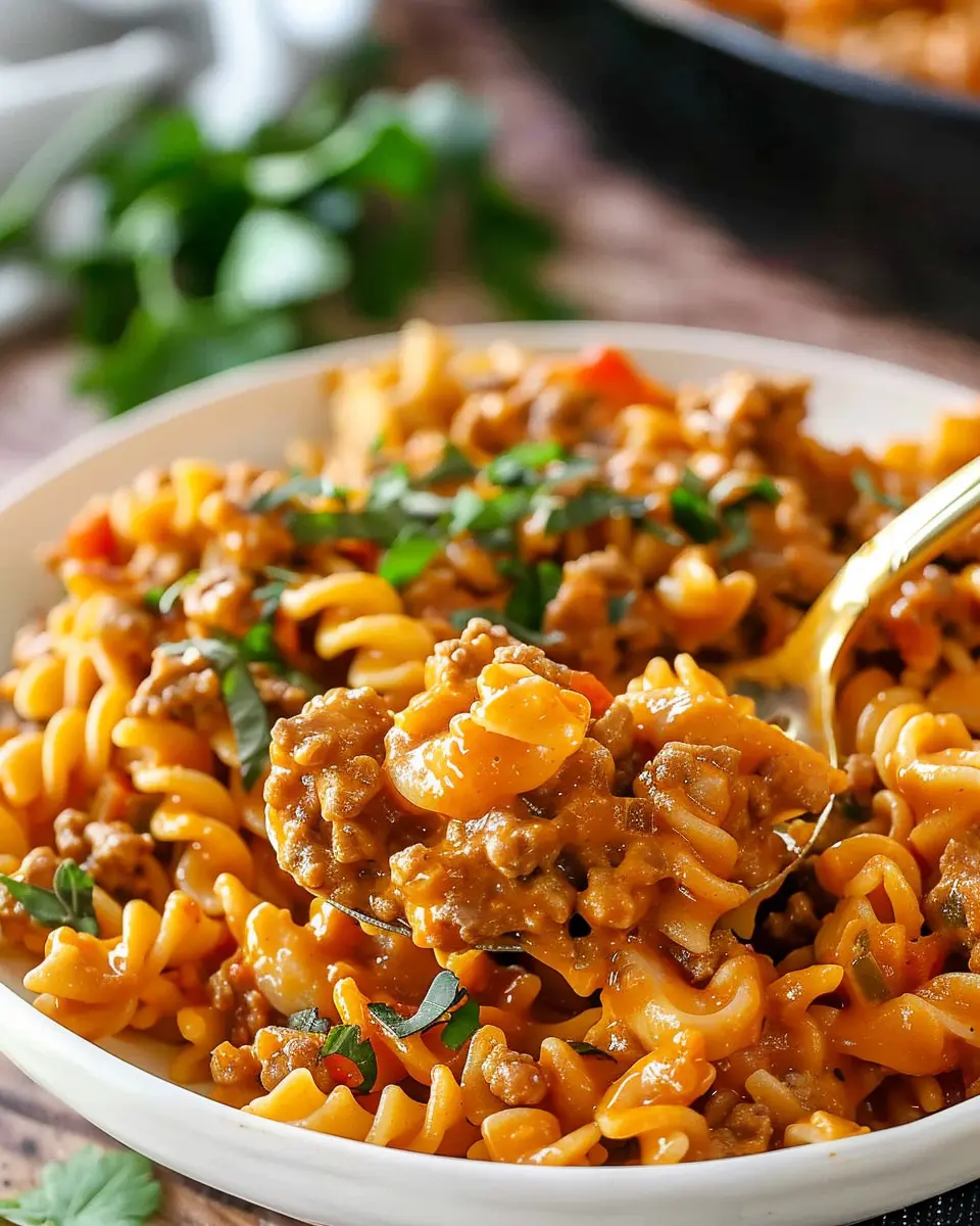 Cheesy Taco Pasta Bliss with Turkey Bacon and Chicken Ham