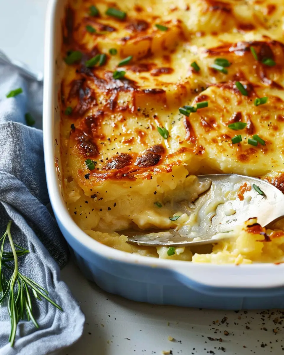 Scalloped Potatoes with Turkey Bacon and Chicken Ham Delight