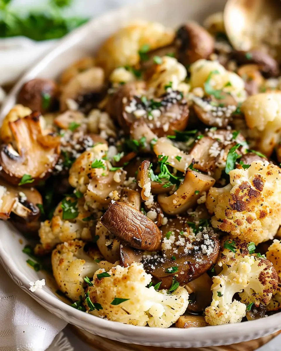 Sauteed Mushrooms and Cauliflower Crumbles: A Healthy Delight