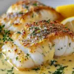 Tasty Baked Cod in Coconut Lemon Cream Sauce