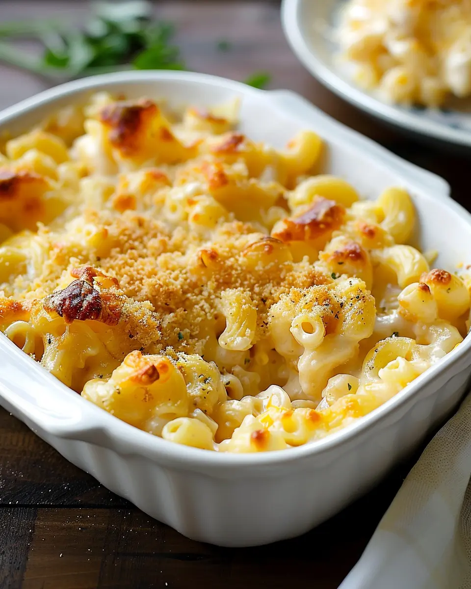The Ultimate Southern Baked Mac &amp; Cheese with Turkey Bacon Delight