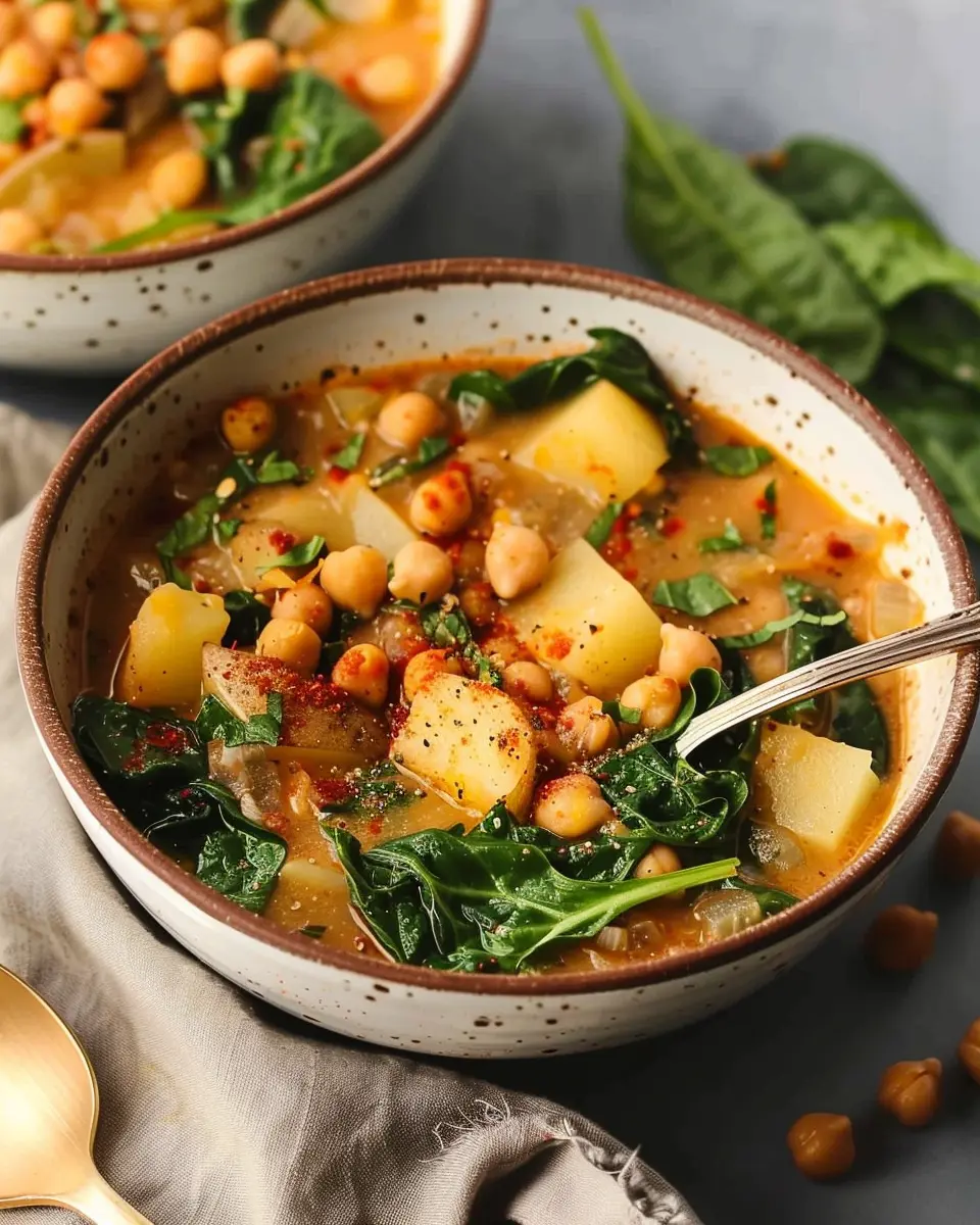 Lemony Chickpea Soup: A Delightful Twist with Spinach &amp; Potatoes