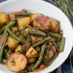 Smothered Green Beans and Potatoes-Cajun Style