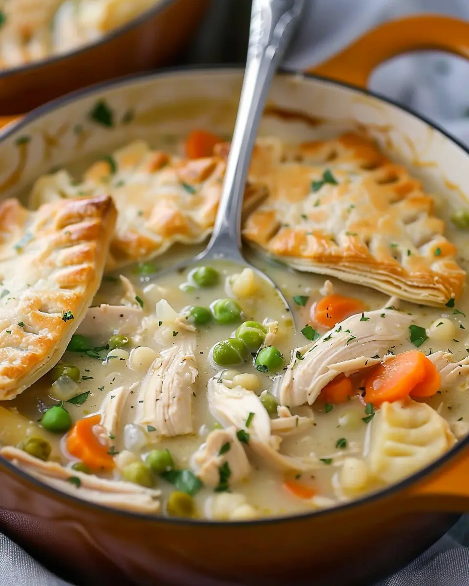 Chicken Pot Pie Soup: Cozy Comfort Food with Turkey Bacon Delight