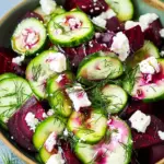 Beet Cucumber Salad with Feta and Dill