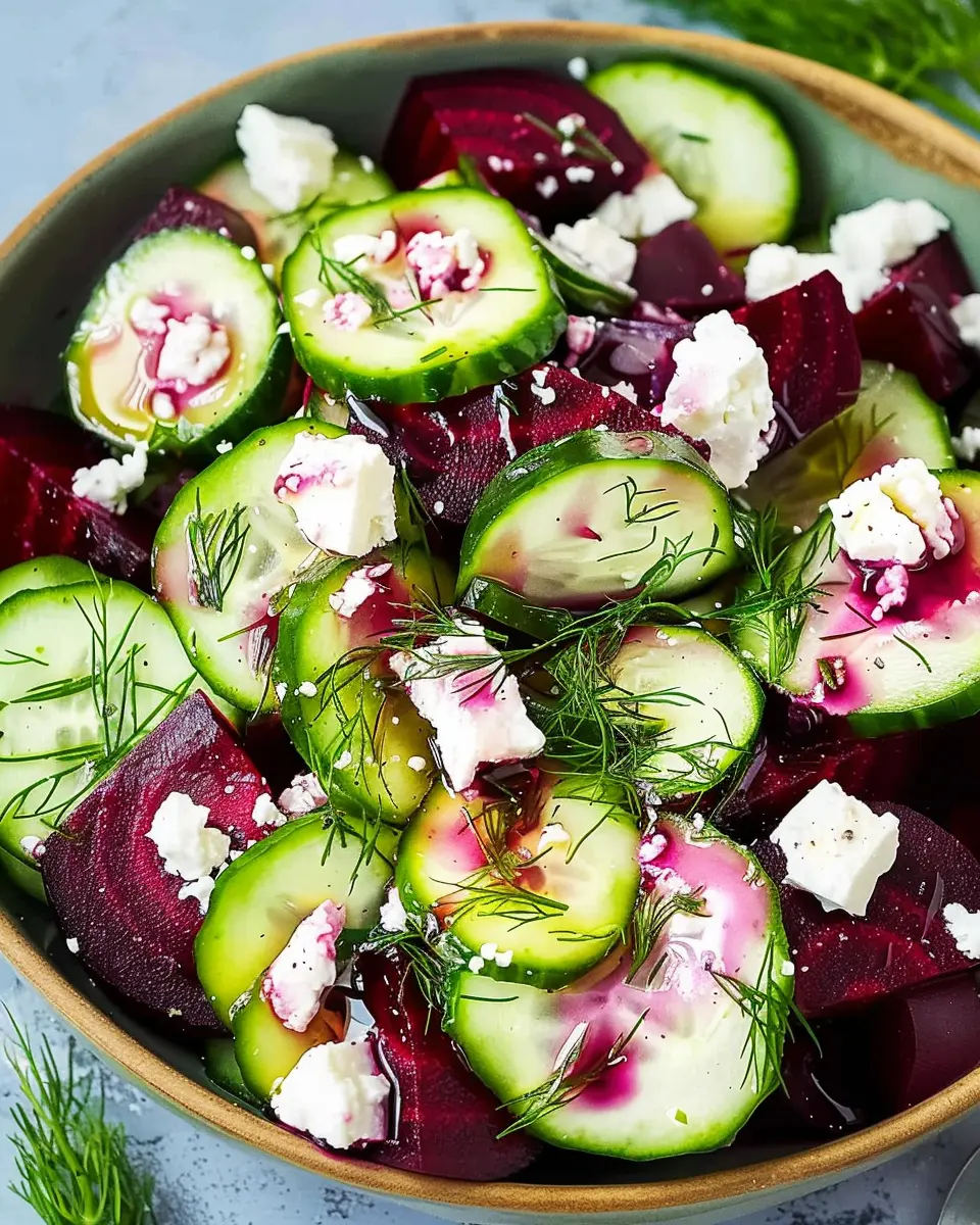 Beet Cucumber Salad with Feta and Dill: A Refreshing Twist