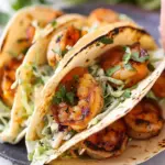 Cilantro Lime Shrimp Tacos with Creamy Slaw