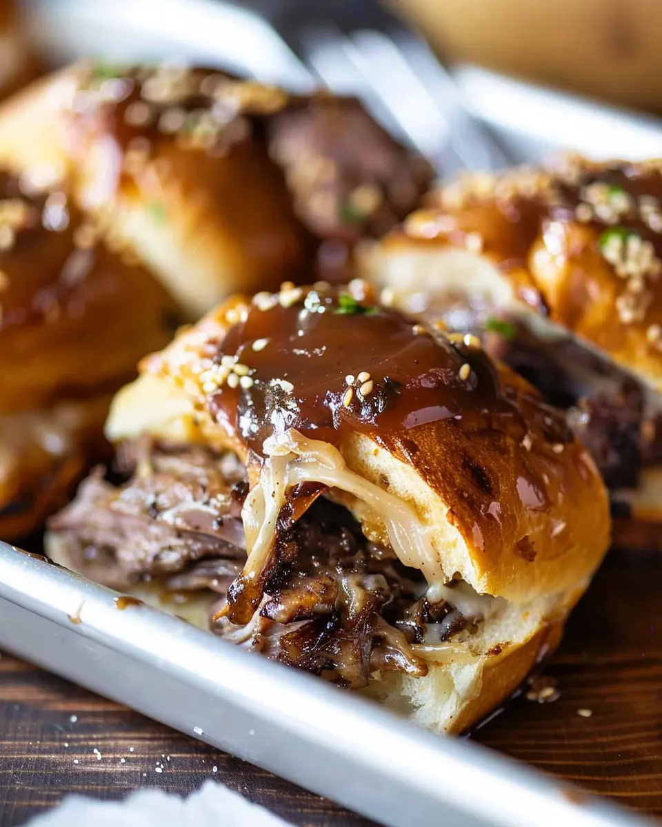 French Dip Sliders: Easy Turkey Bacon &amp; Chicken Ham Delight