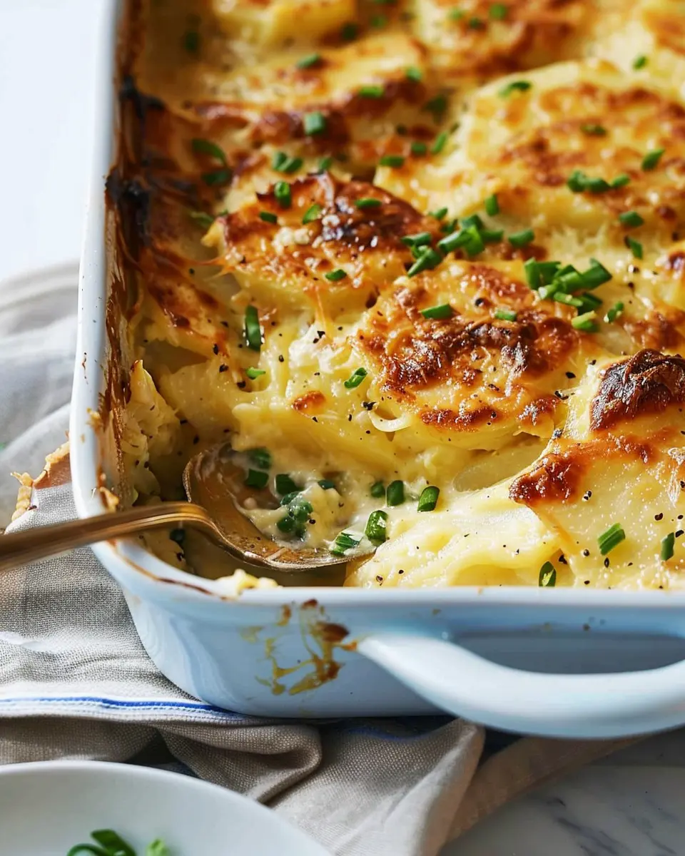 Scalloped Potatoes with Turkey Bacon and Chicken Ham Delight