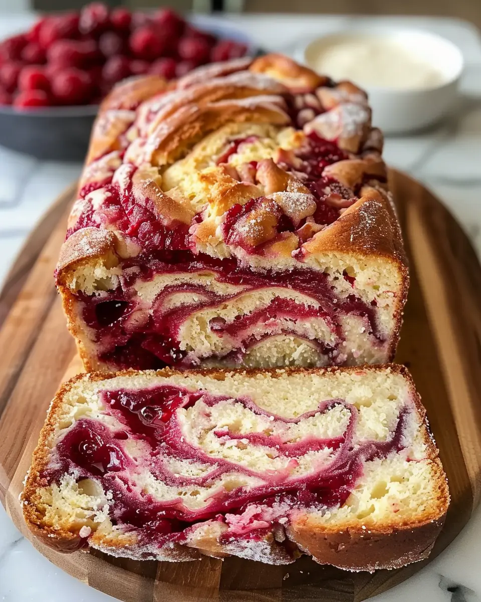 Raspberry Swirl Brioche Loaf: Indulge in Delicious Homemade Bliss