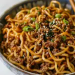 Mongolian Ground Beef Noodles Recipe
