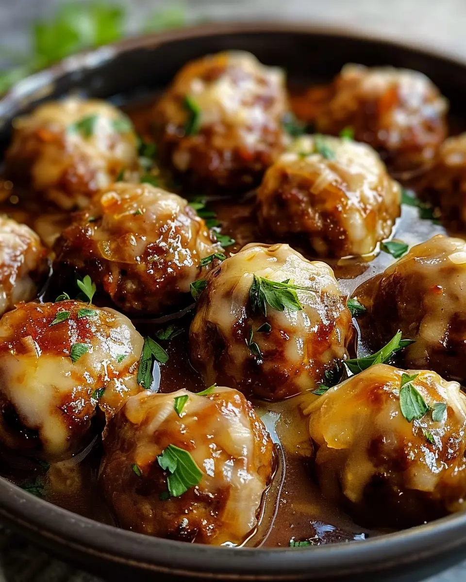 Crockpot French Onion Meatballs: Easy Indulgence for Family Dinners