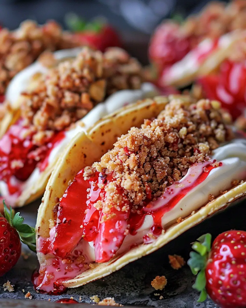 Strawberry Crunch Cheesecake Tacos: The Best Sweet Delight at Home