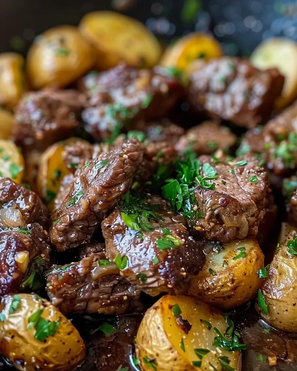 Garlic Butter Beef Bites: The Best Easy Dinner with Potatoes