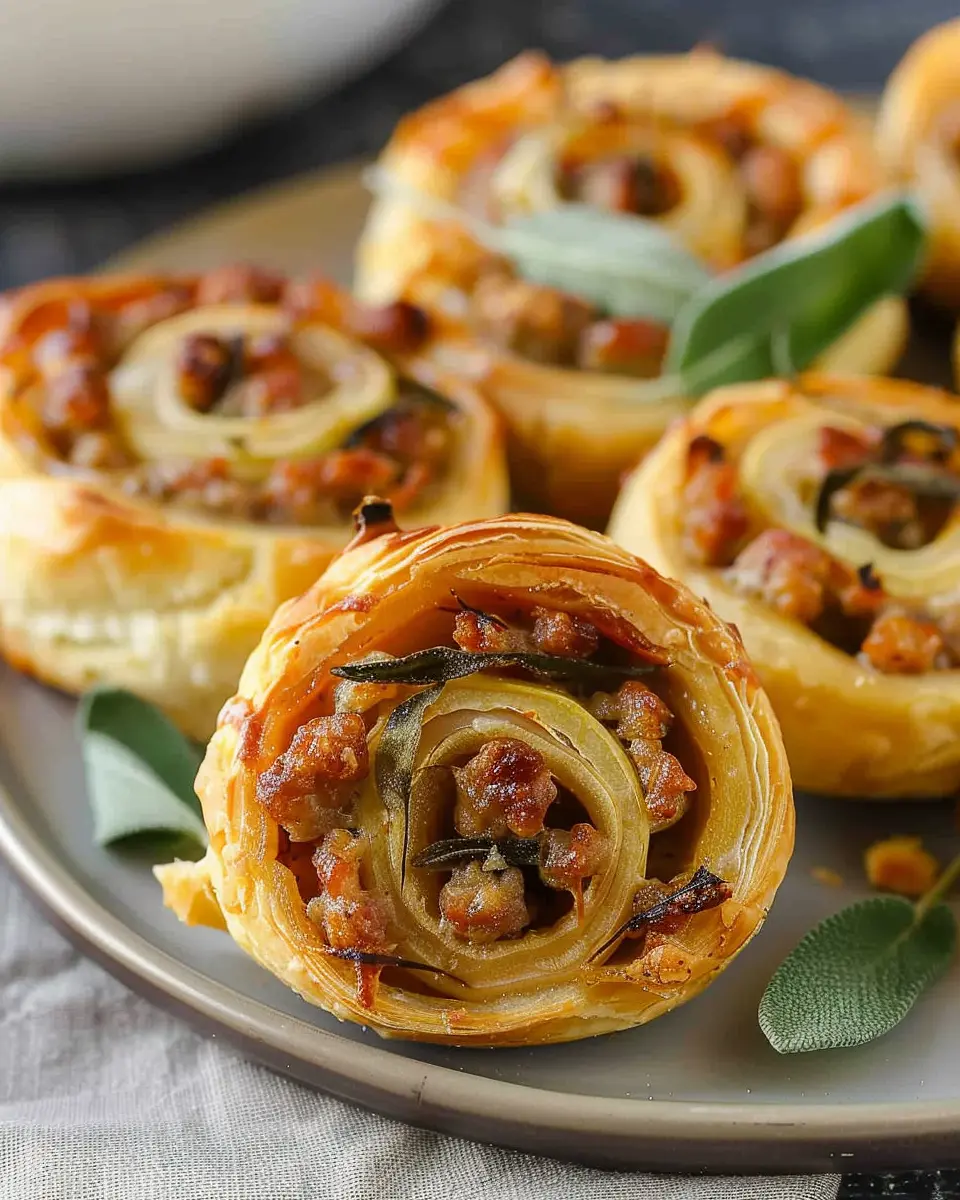 Sausage Pinwheels: Indulgent Recipe with Apple, Sage, and Gruyère