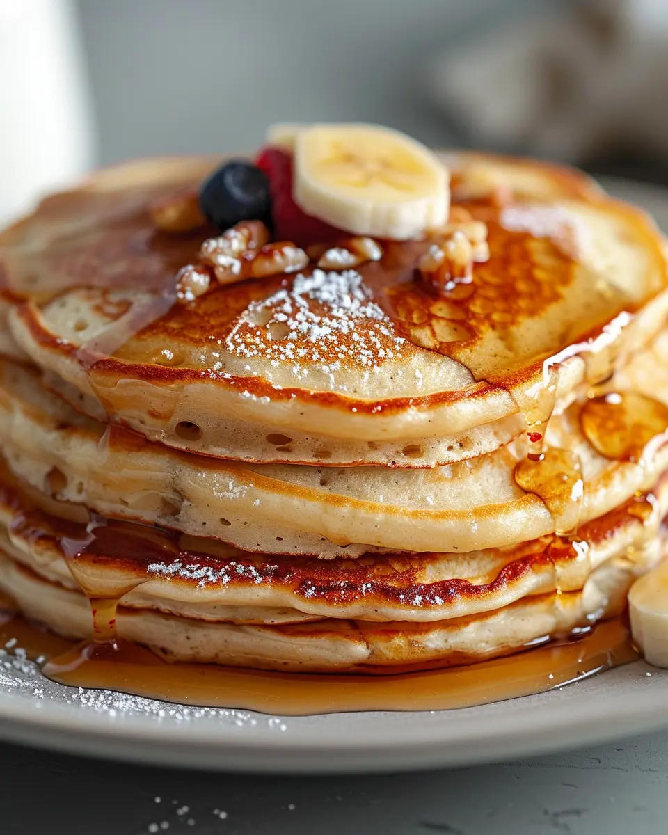 Fluffy Homemade Pancakes: Easy Recipe with Turkey Bacon Delight