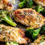 Sheet Pan Parmesan Crusted Chicken and Broccoli