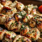Garlic Parmesan Chicken Skewers