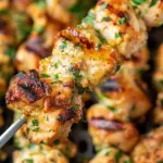 Air Fryer Garlic Parmesan Chicken Skewers
