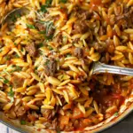 One Pot Tomato Beef Orzo