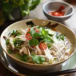 Vietnamese Chicken Pho soup