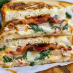 Turkey Melt with Cheddar, Spinach, and Bacon