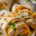 Cheesy Garlic Chicken Wraps Recipe