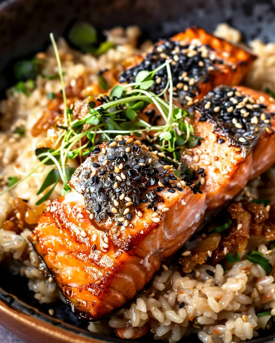 Japanese Style Risotto with Crispy Salmon: A Delicious Twist