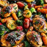 ONE PAN Balsamic Chicken and Veggies