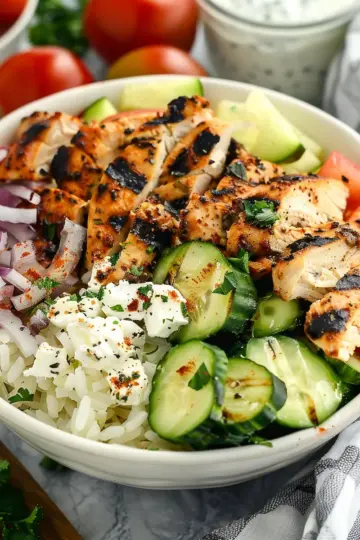 Low Carb Greek Chicken Bowls