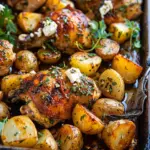 Sheet Pan Greek Garlic Butter Chicken and Potatoes